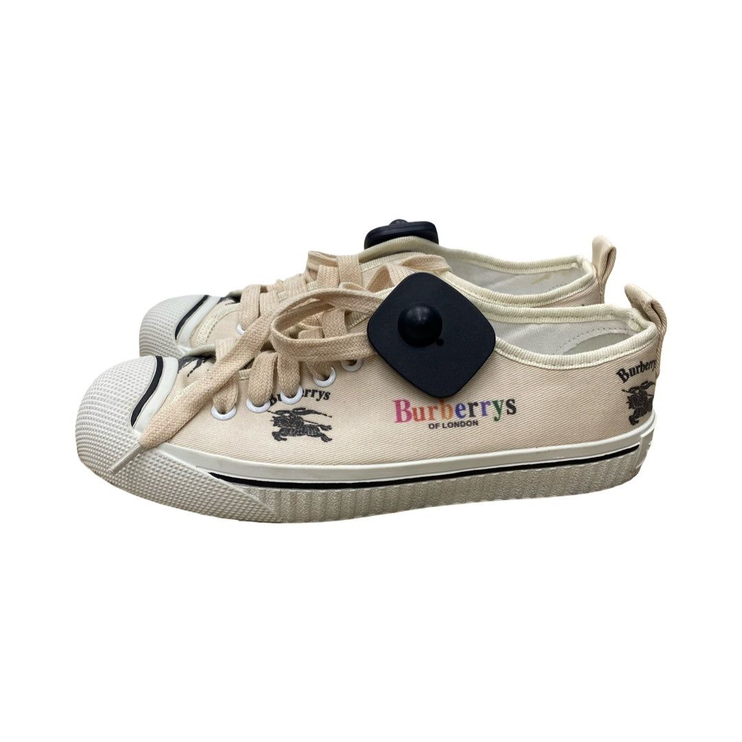 Shoes Luxury Designer By Burberry In Cream, Size:6