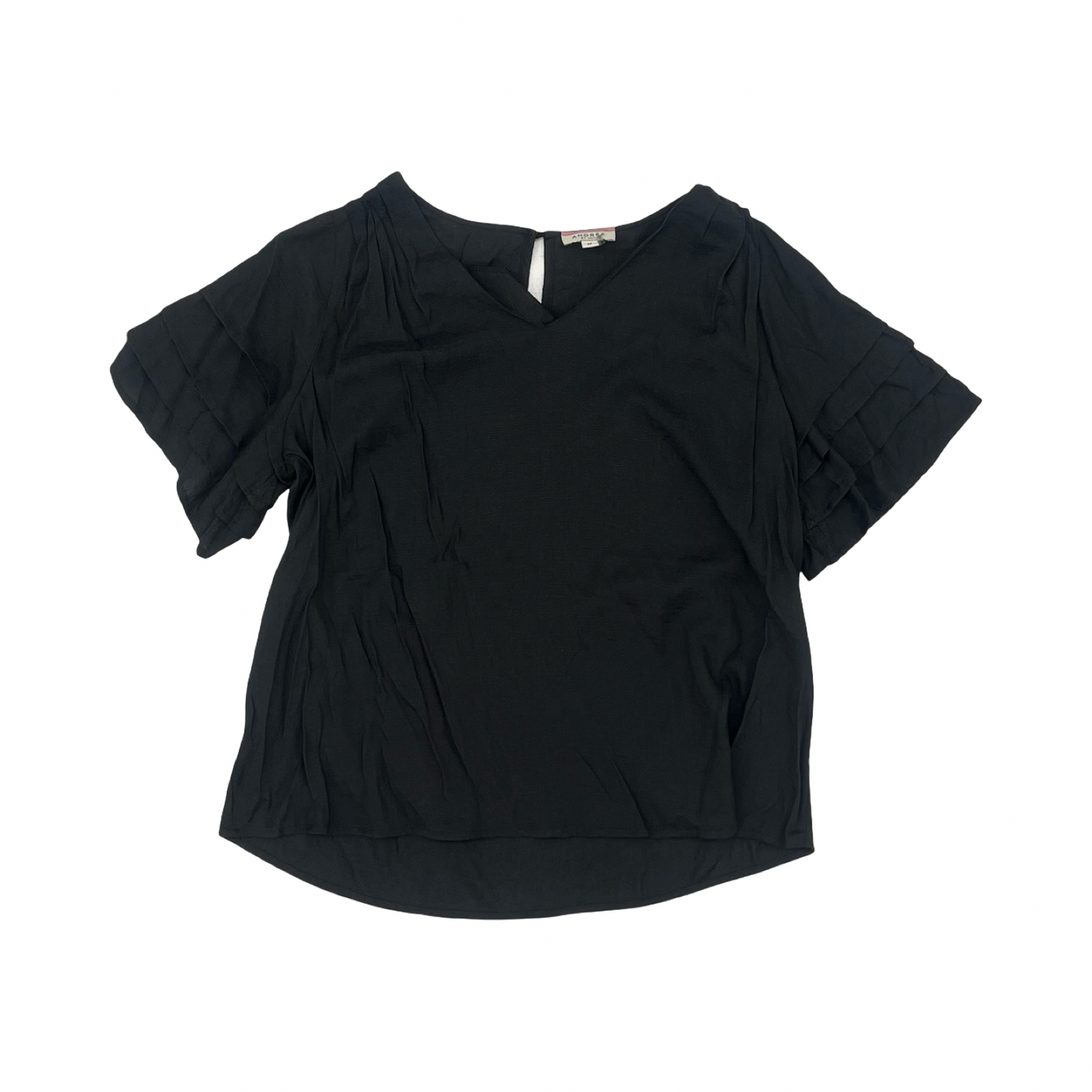 Blouse Ss By Andree By Unit In Black, Size:M