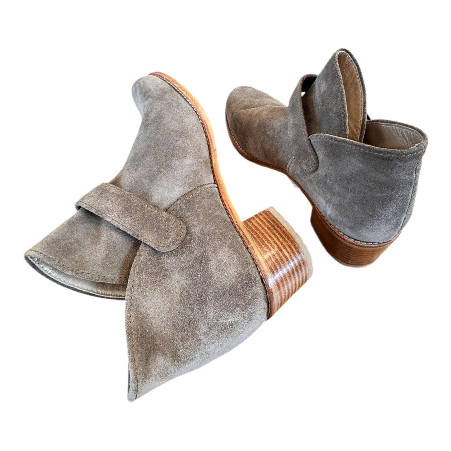 Boots Designer By Stuart Weitzman In Taupe, Size:9.5