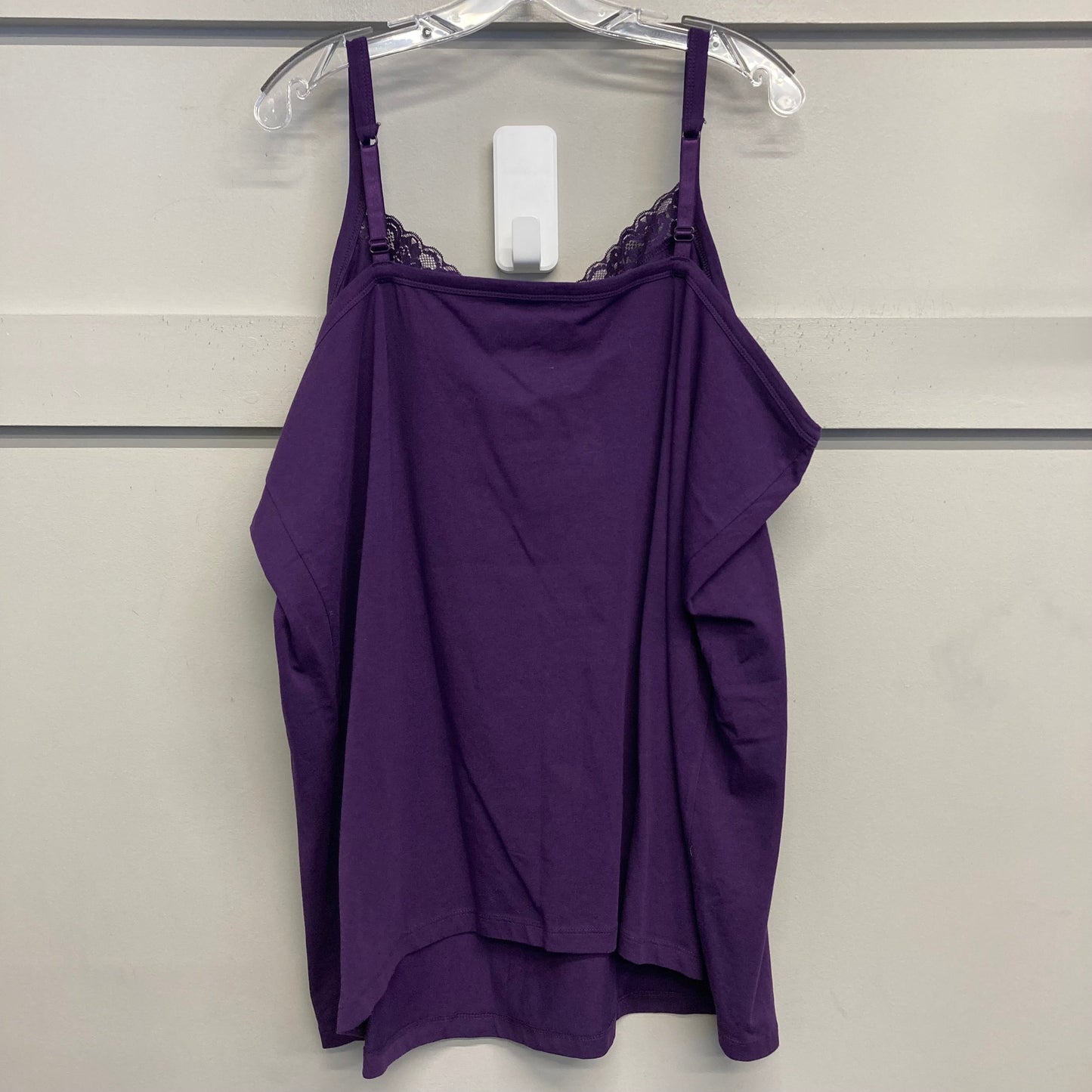 Top Sleeveless Basic By Catherines In Purple, Size:4X