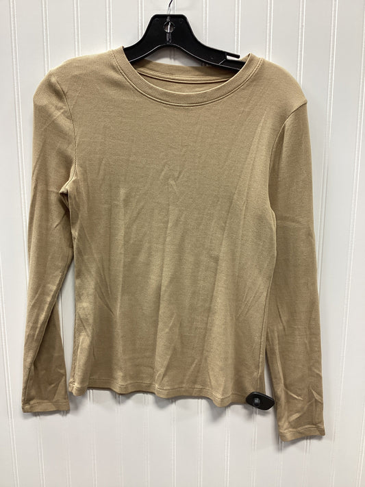 Top Ls Basic By A New Day In Tan, Size:S