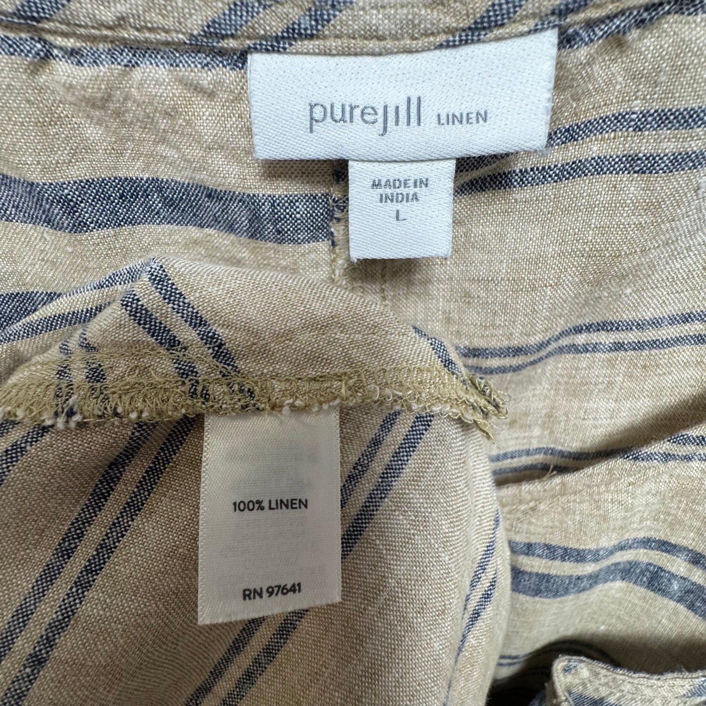 Dress Casual Maxi By Pure Jill In Striped Pattern, Size: L