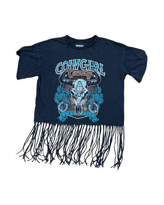 Top Ss By Rock & Roll In Black & Blue, Size:M