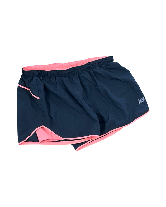 Athletic Shorts By New Balance In Black & Orange, Size:M