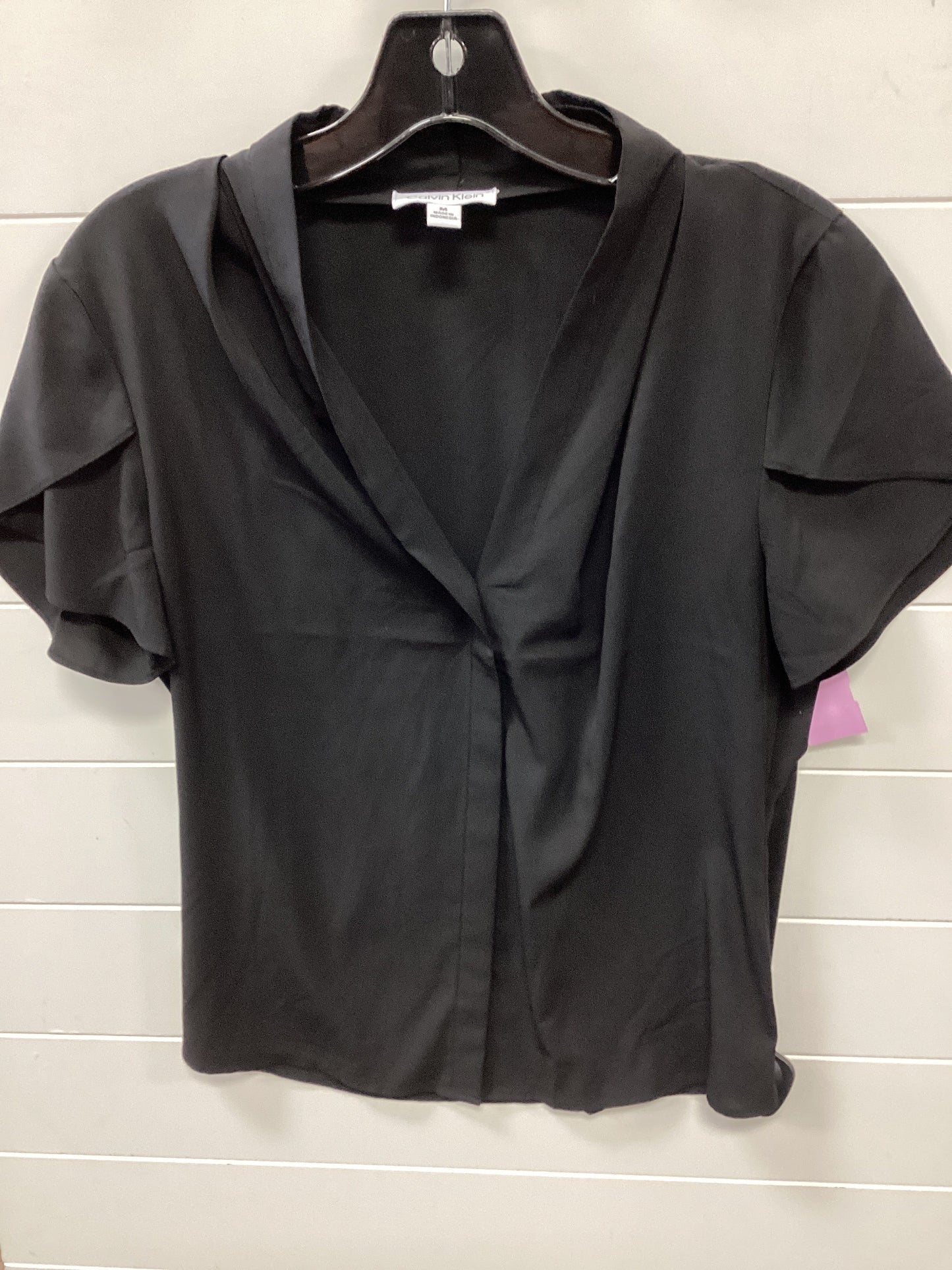 Top Ss By Calvin Klein In Black, Size:M