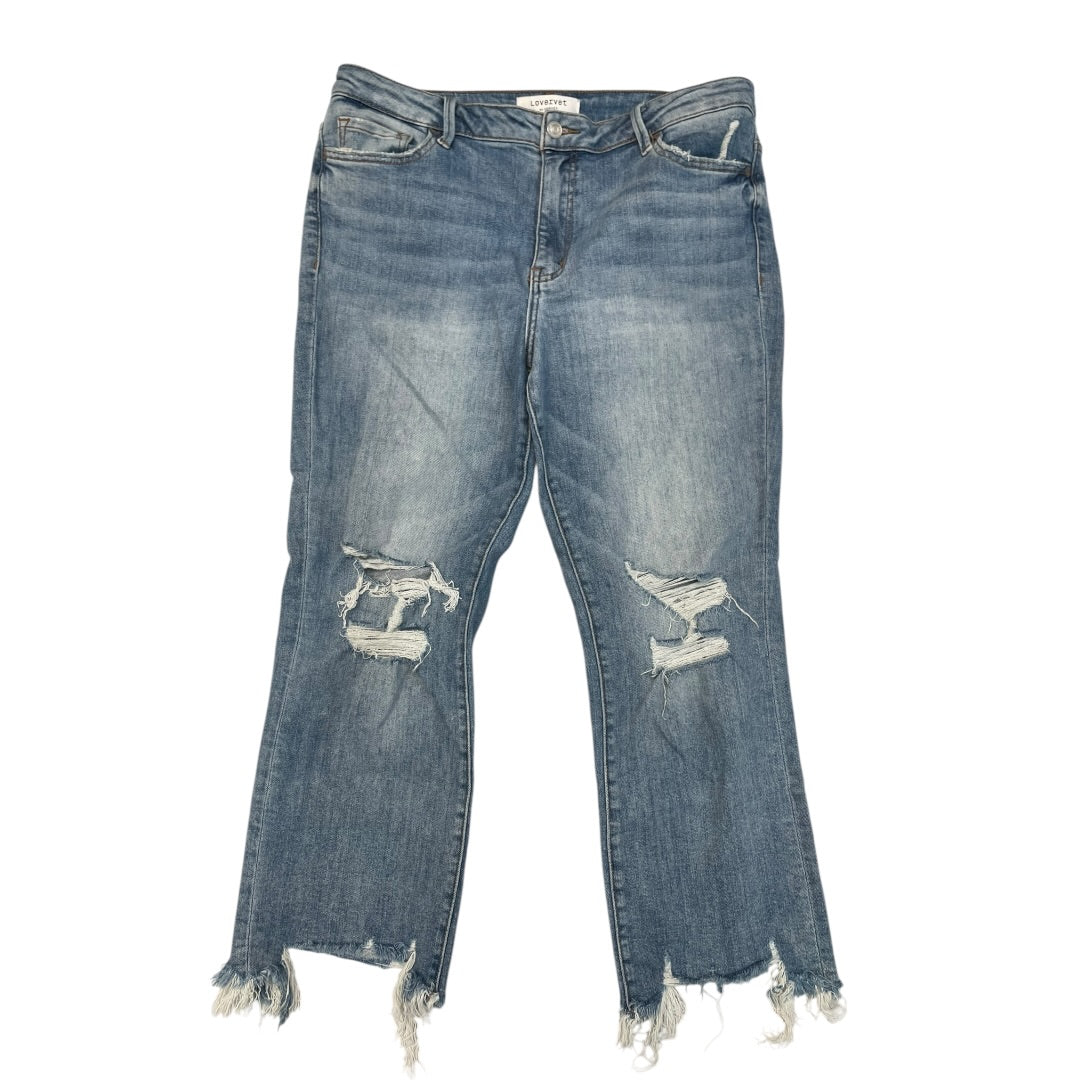 Jeans Flared By Vervet In Blue Denim, Size:14