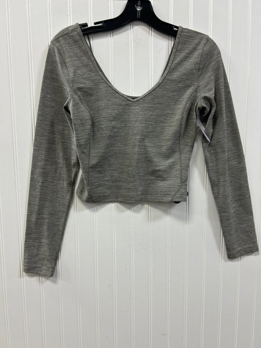 Athletic Top Ls Crewneck By Lululemon In Grey, Size:S