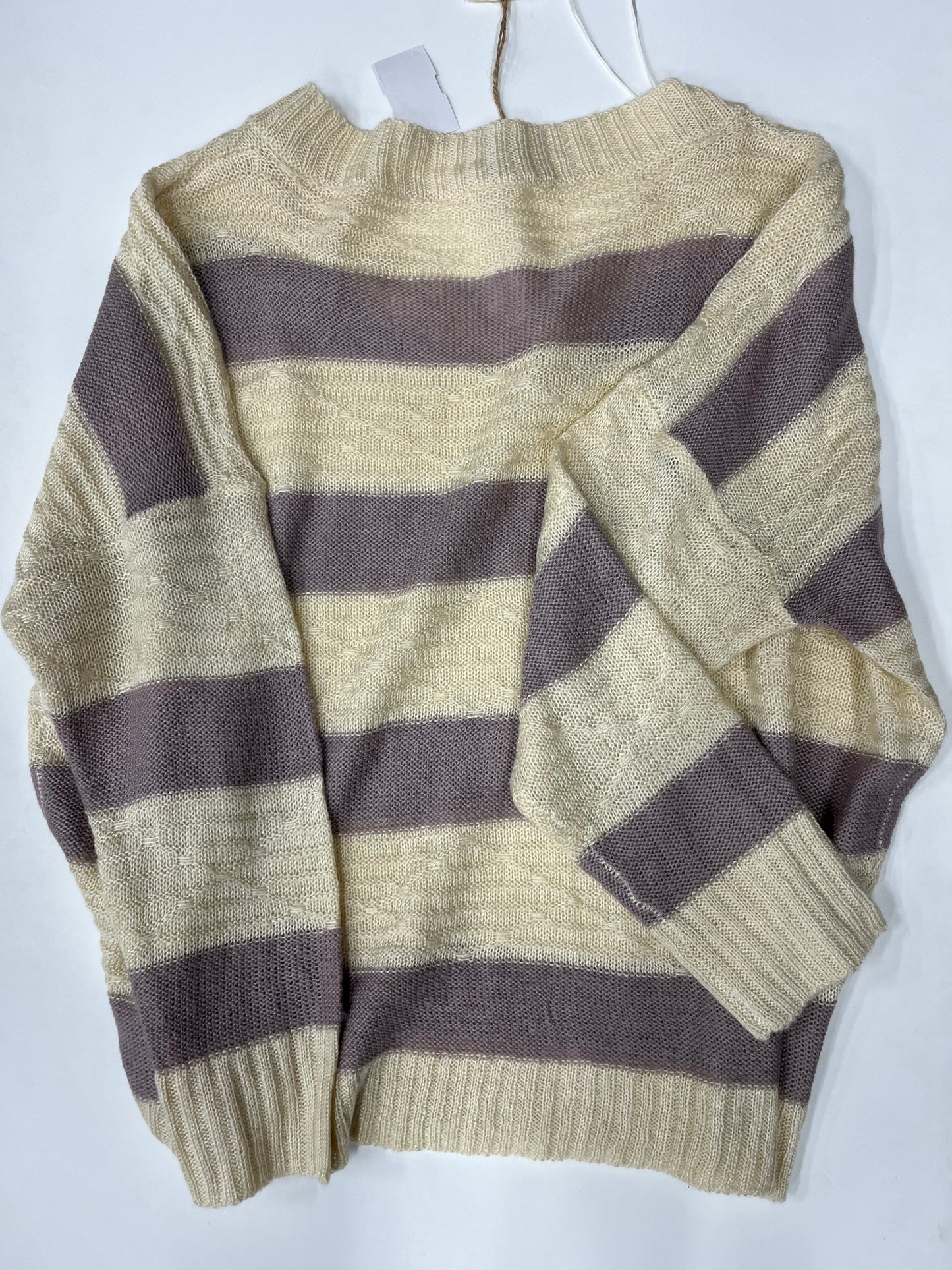 Easel Knit Long Sleeve Sweater Chevron NWT Size M