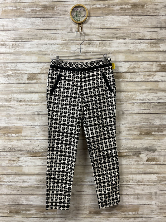 Pants Cropped By Trina Turk In Black & White, Size:0
