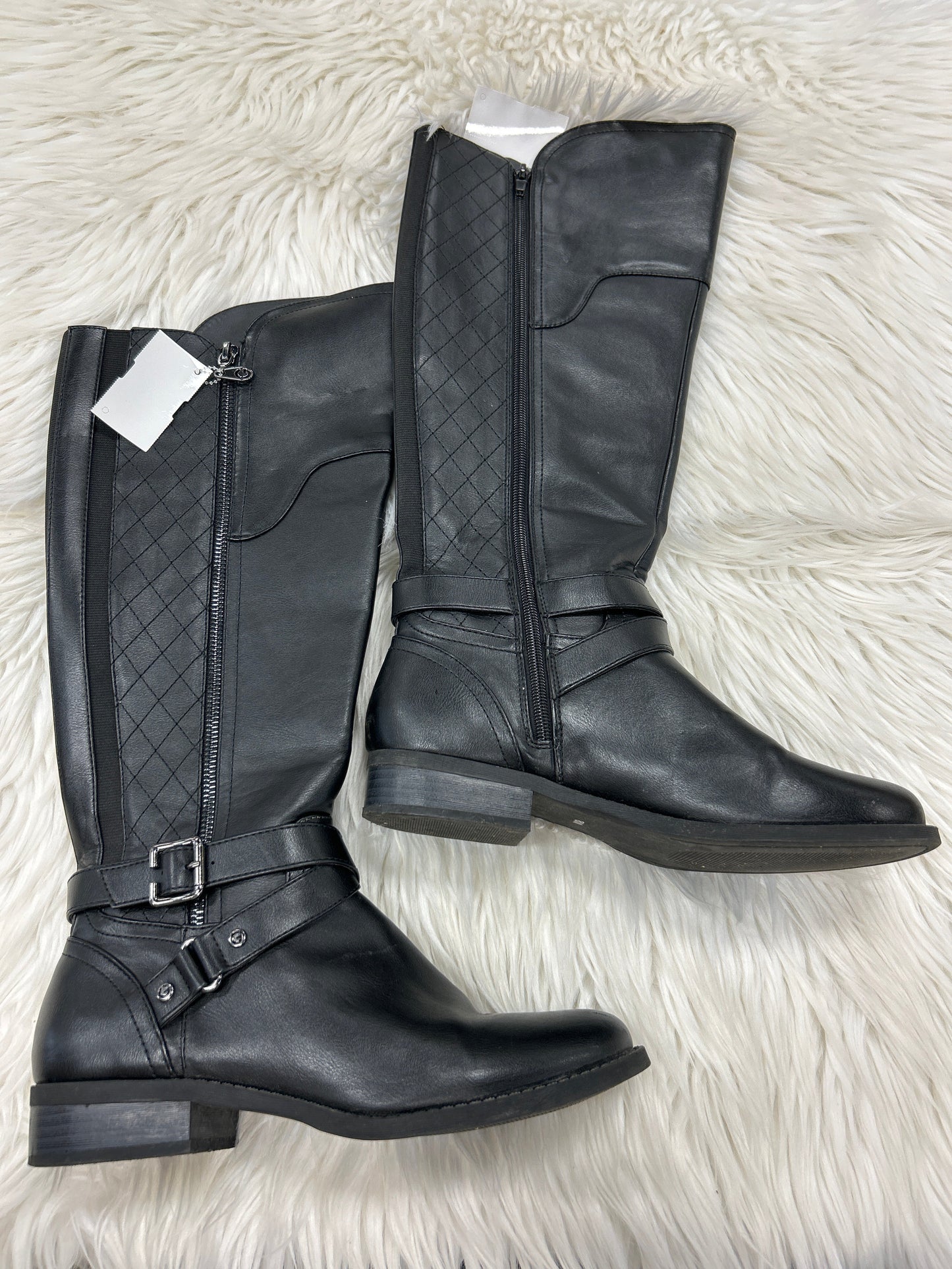 Boots Knee Heels By Cmc In Black, Size:8