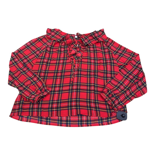 Top Ls By J. Crew In Plaid Pattern, Size:M