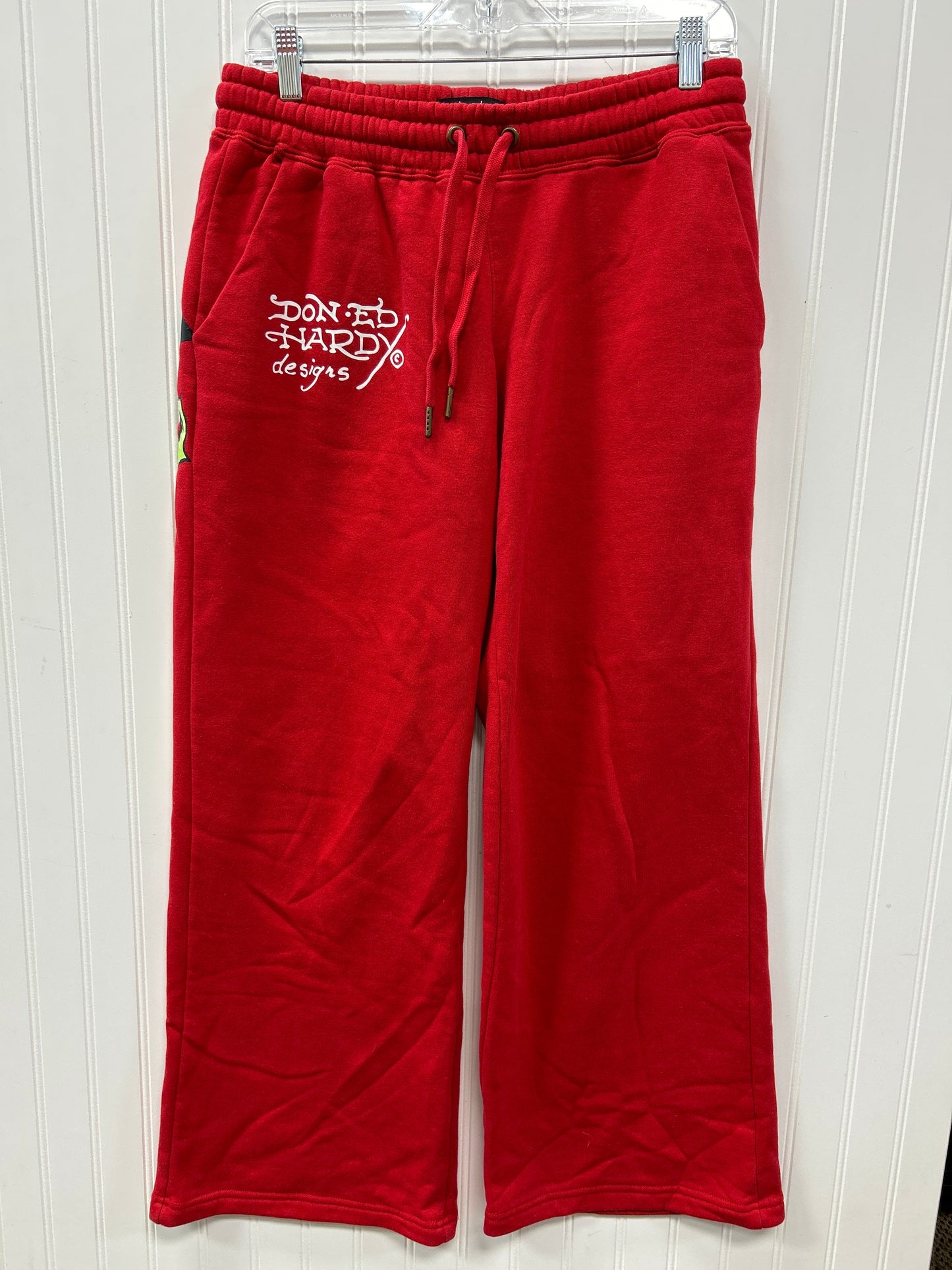 Athletic Pants By Ed Hardy In Red, Size:M