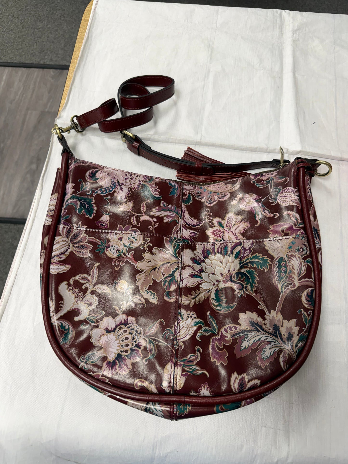 Handbag Designer By Patricia noNash In Maroon, Size:Large