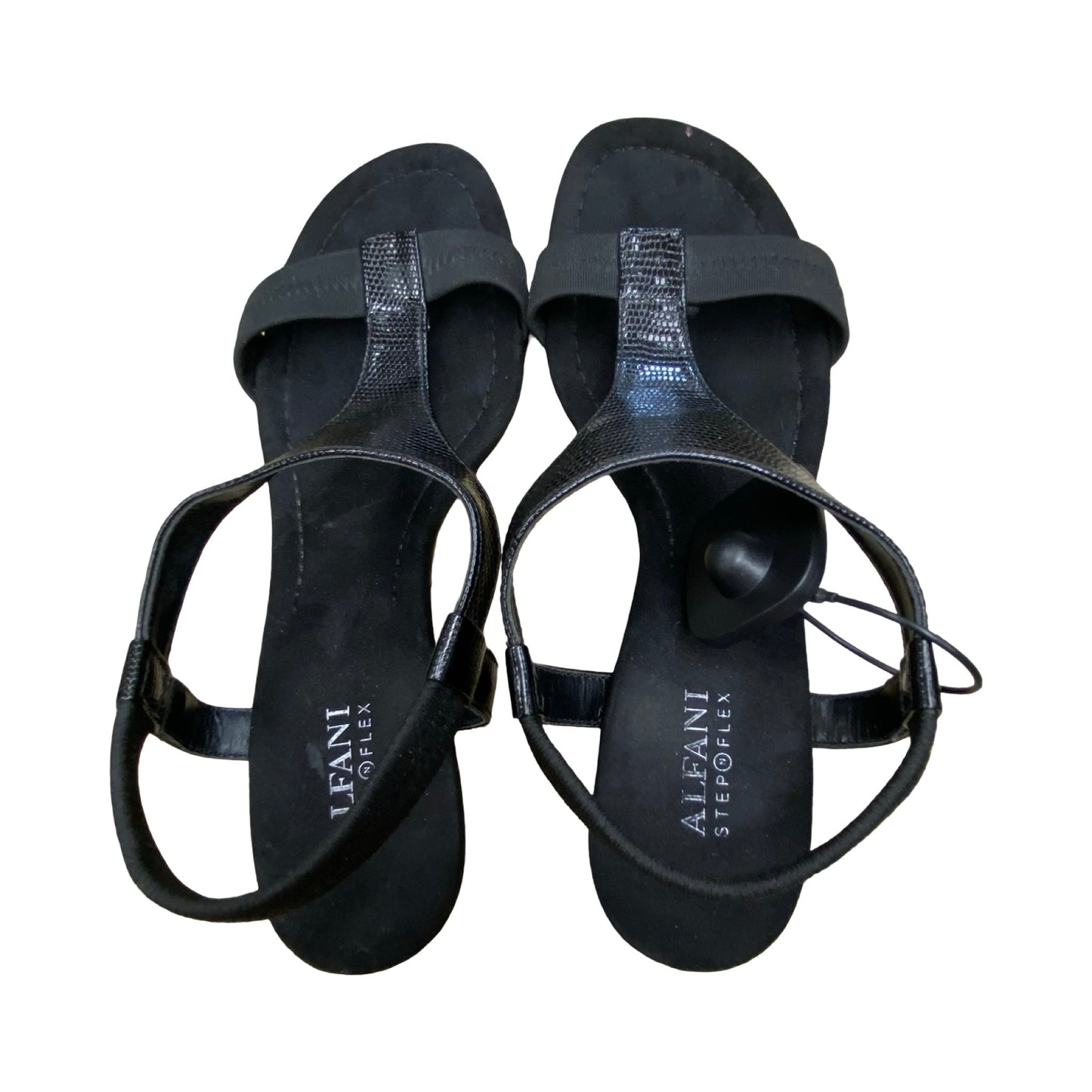 Sandals Heels Wedge By Alfani In Black, Size:8.5