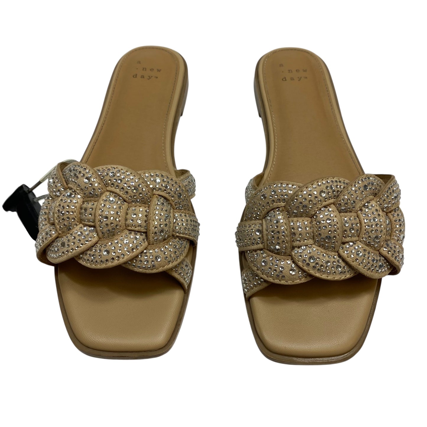 Sandals Flats By A New Day In Silver & Tan, Size:7