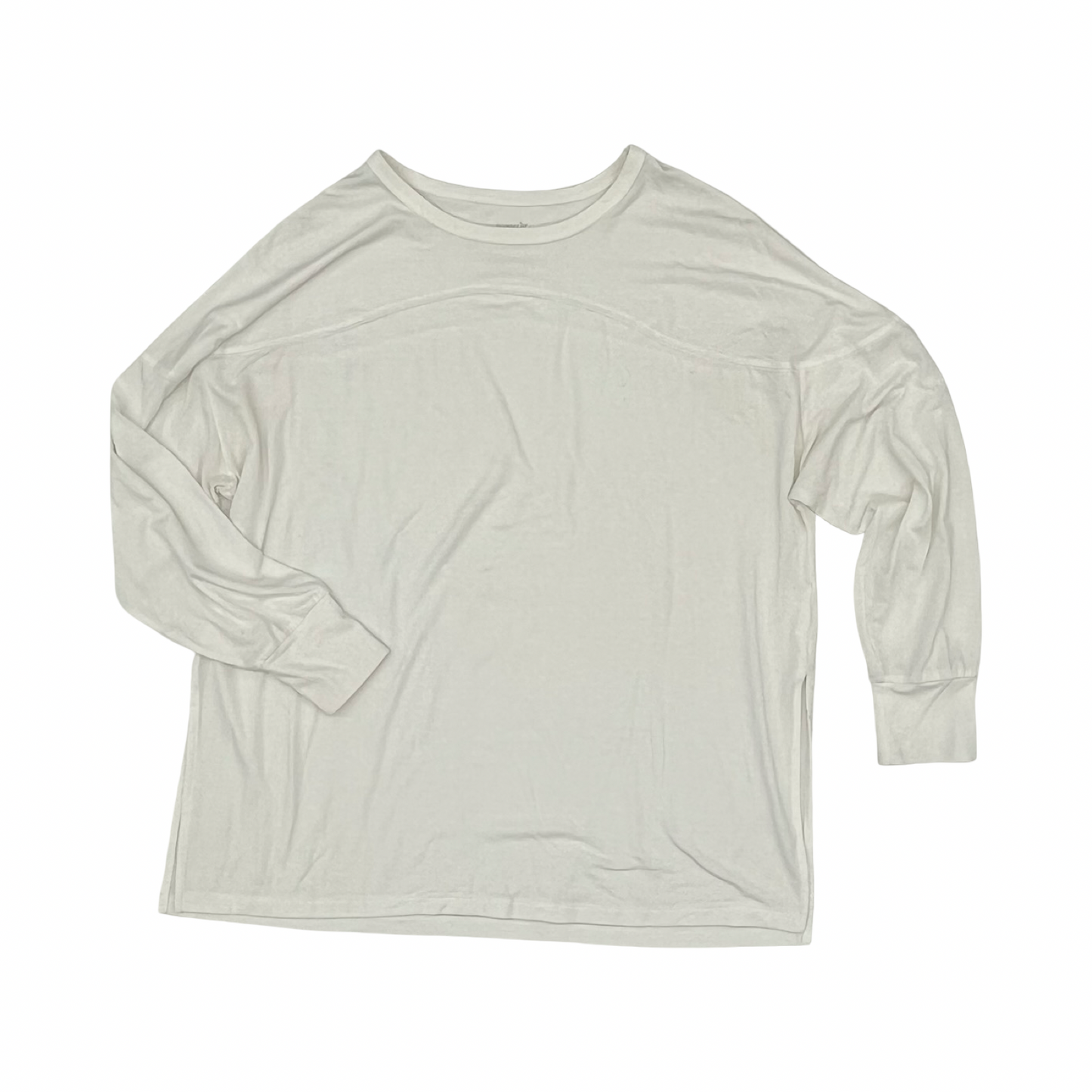 Athletic Top Ls Collar By Old Navy In Cream, Size:M