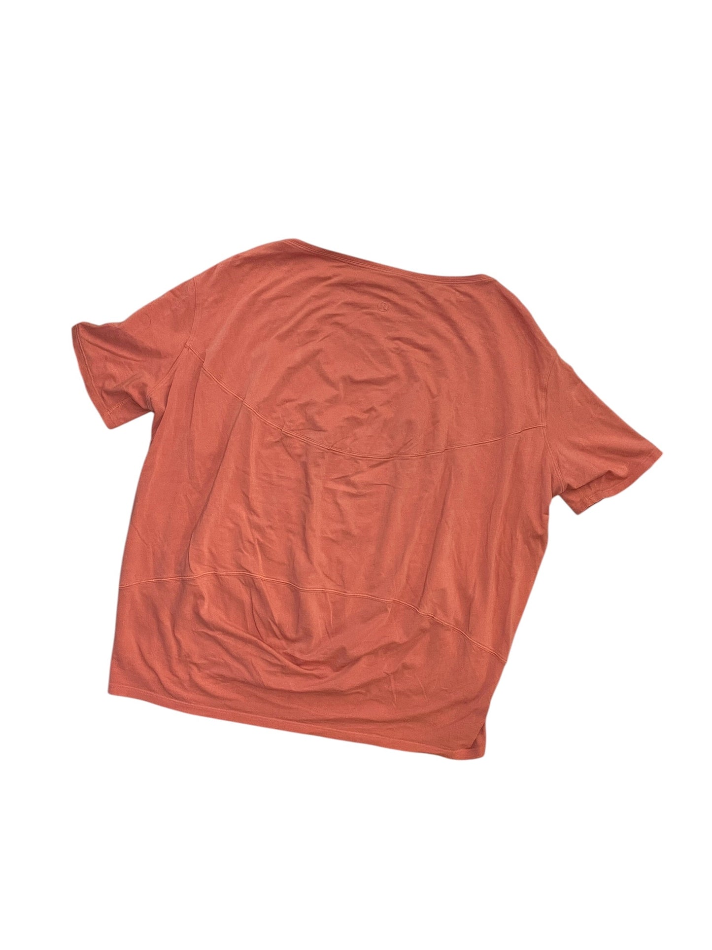 Athletic Top Ss By Lululemon In Peach, Size:M