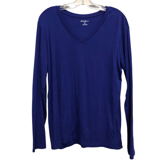 Top Ls Basic By Eddie Bauer In Blue, Size:Xl