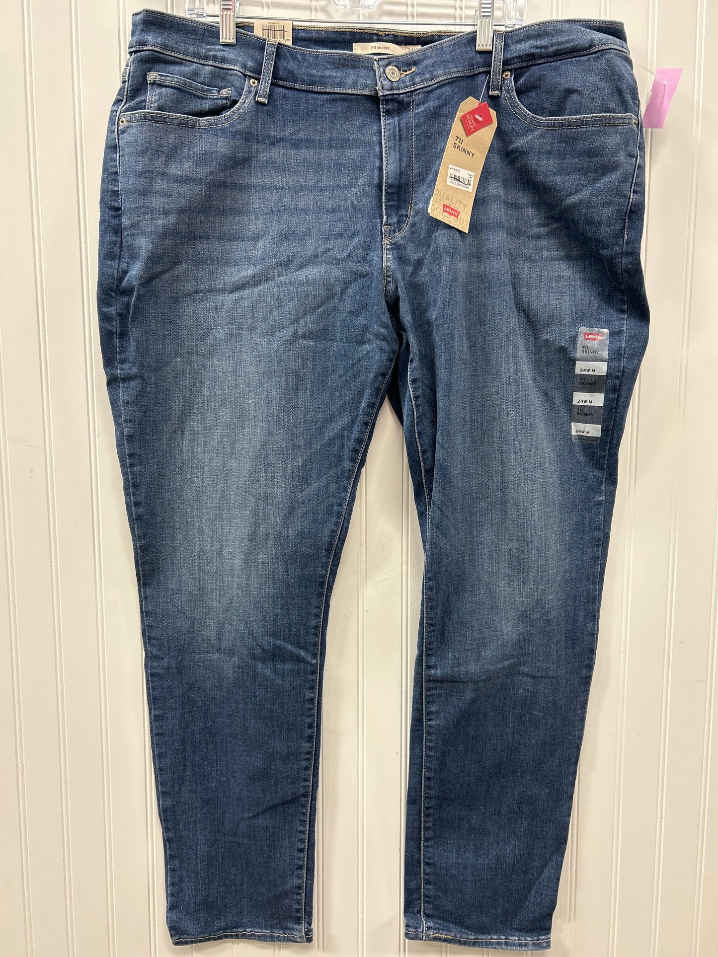 Jeans Skinny By Levis In Blue Denim, Size:24 NWT