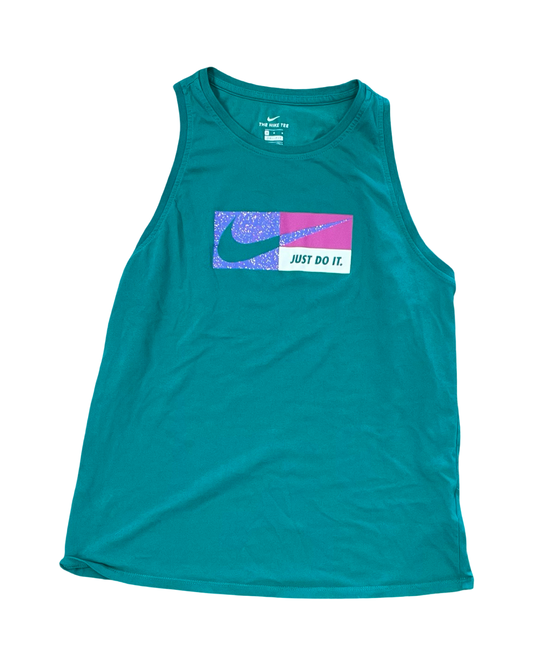 Athletic Tank Top By Nike In Green, Size:M