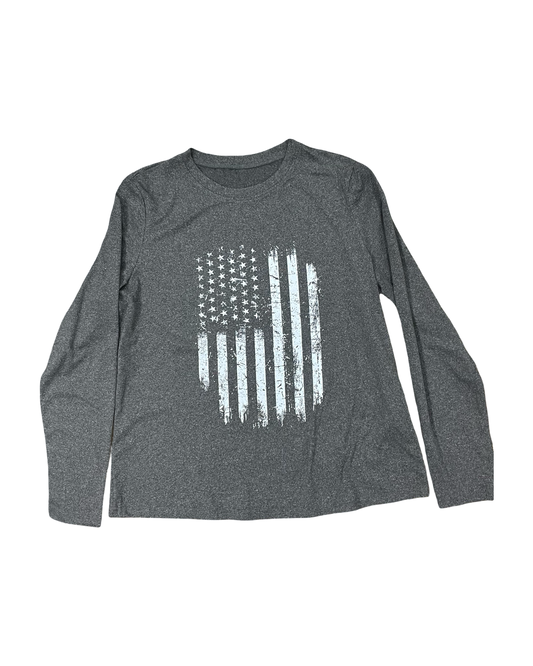 Top Ls Basic By Shein In Grey, Size:L