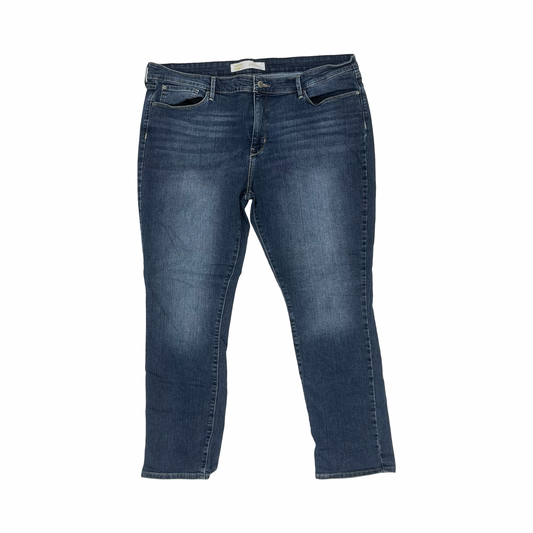 Jeans Straight By Levis In Blue Denim, Size:20
