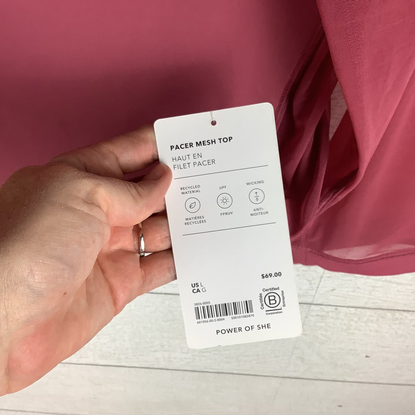 Athletic Top Long Sleeve Crewneck By Athleta In Pink, Size: L