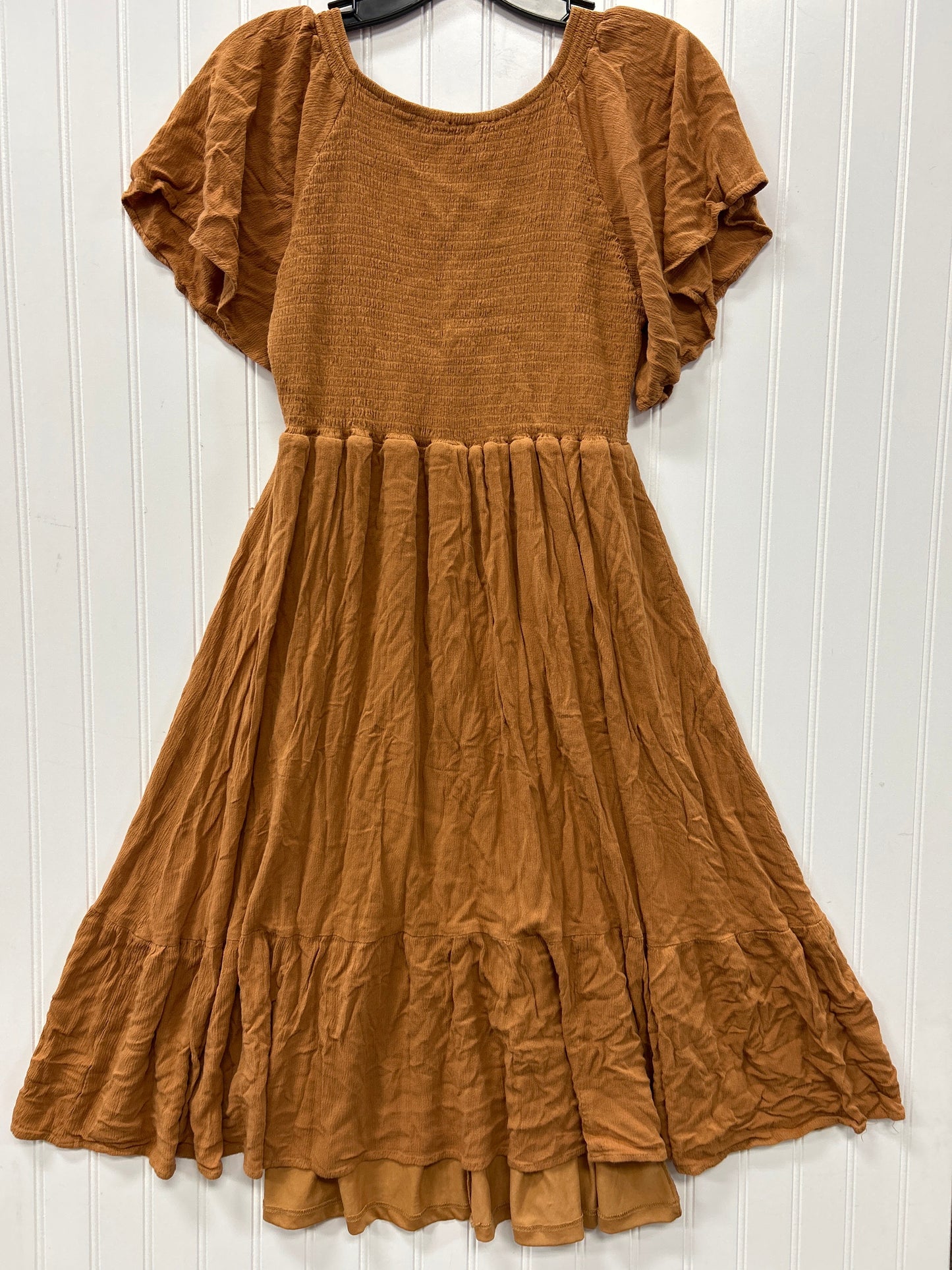 Dress Casual Midi By In Loom In Bronze, Size:L