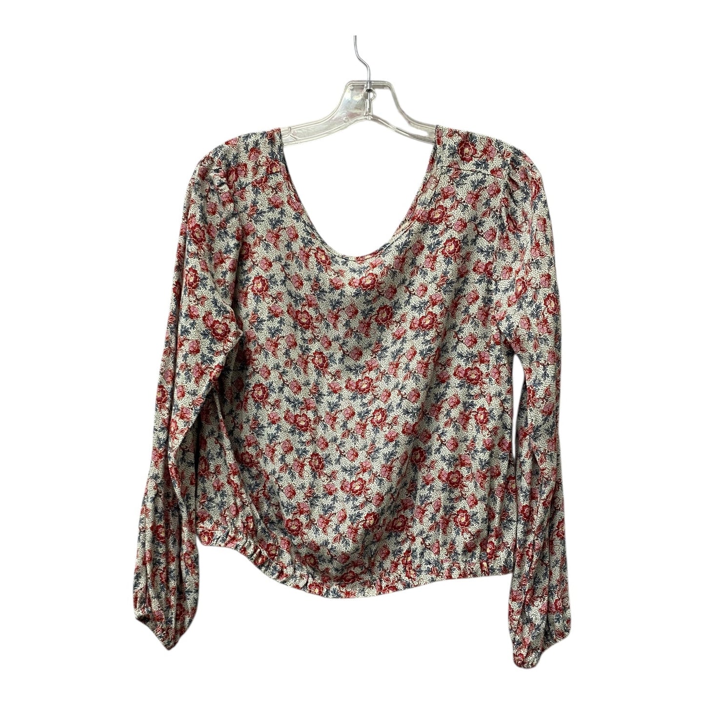 Top Ls By Loft In Grey & Red, Size:S