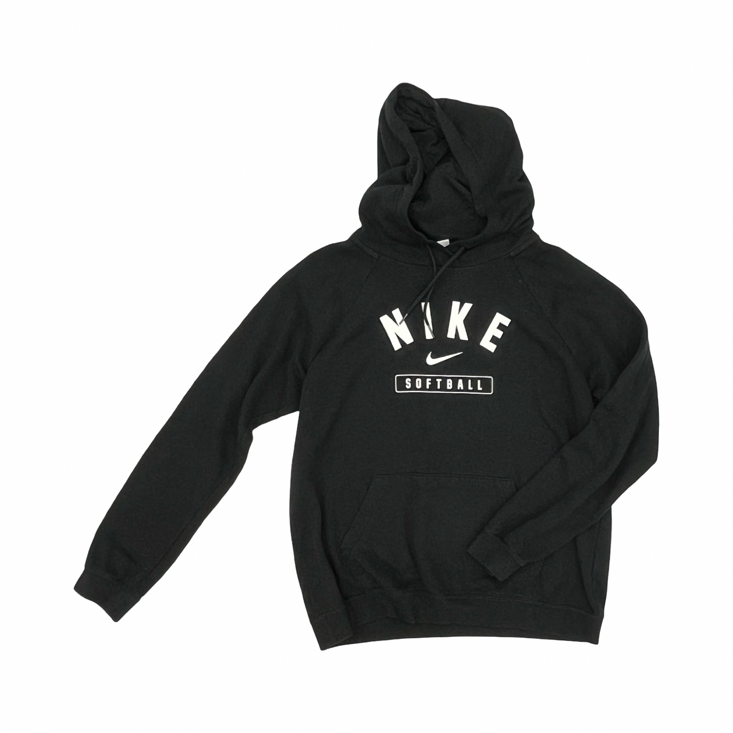 Athletic Sweatshirt Hoodie By Nike Apparel In Black & White, Size:M