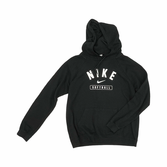Athletic Sweatshirt Hoodie By Nike Apparel In Black & White, Size:M