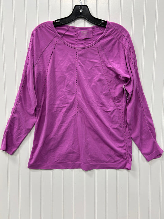 Athletic Top Ls Collar By Athleta In Pink, Size:L
