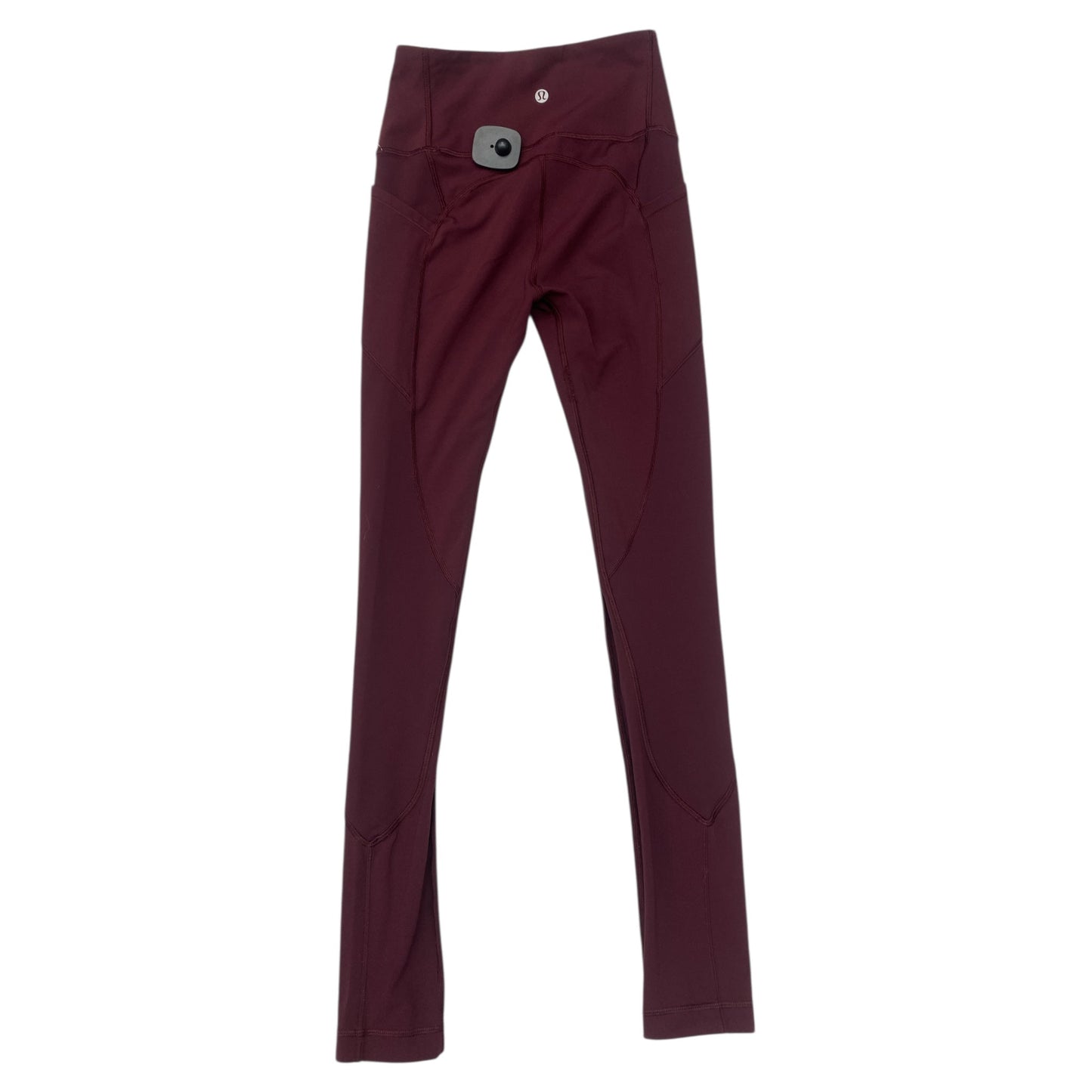 Athletic Leggings By Lululemon In Maroon, Size:4