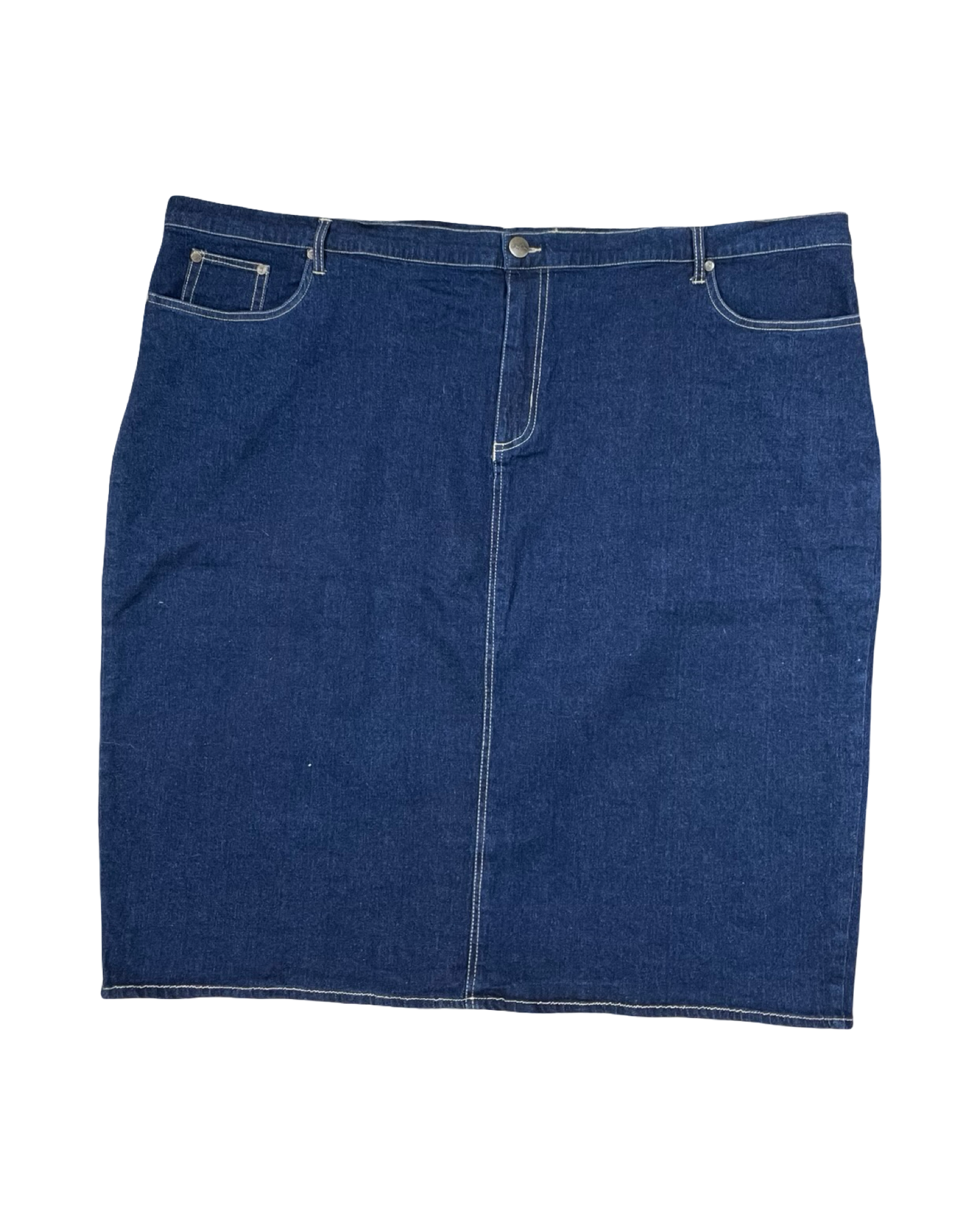 Skirt Midi By Clothes Mentor In Blue Denim, Size:3X