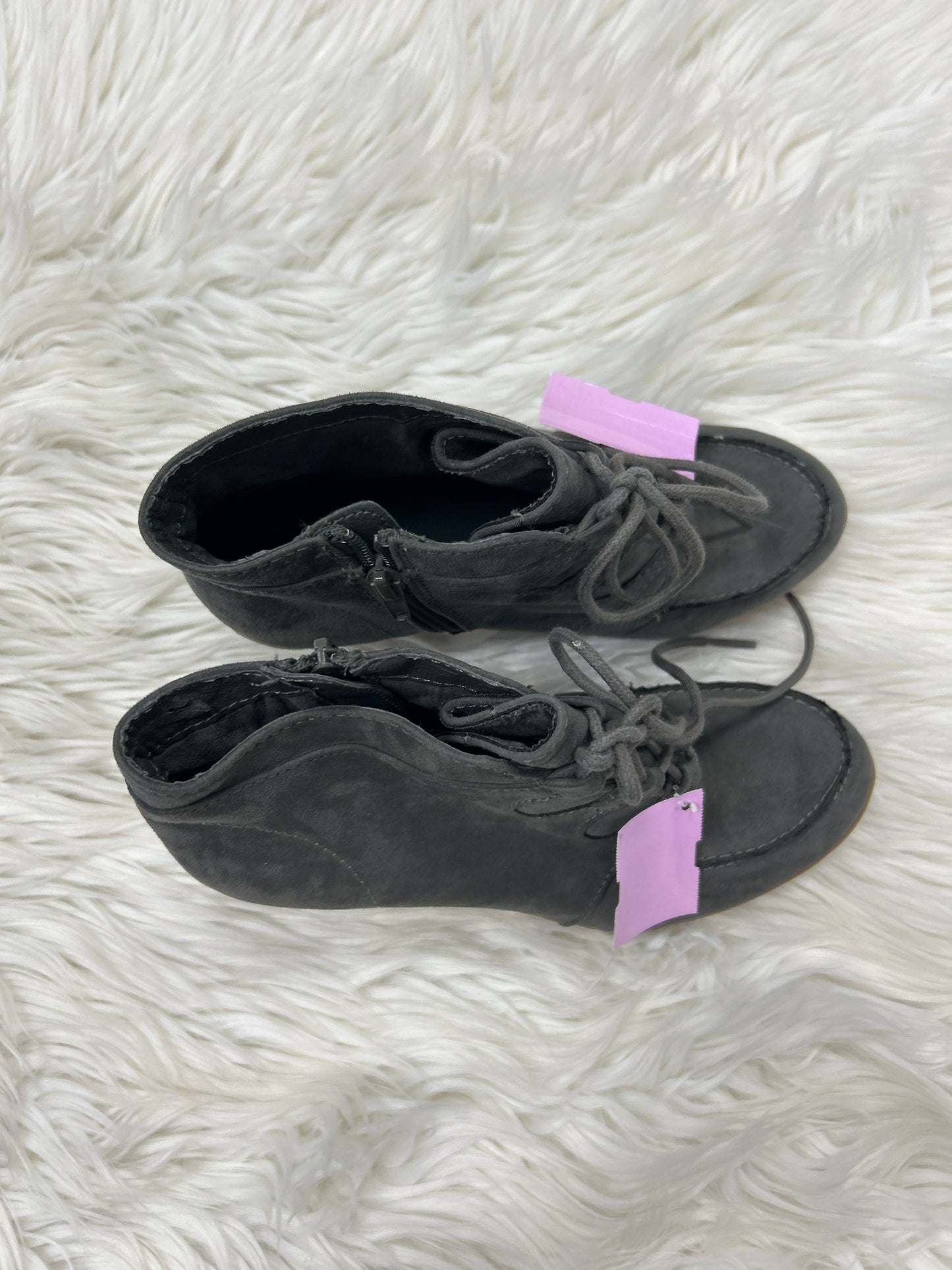 Boots Ankle Heels By Maurices In Grey, Size:8