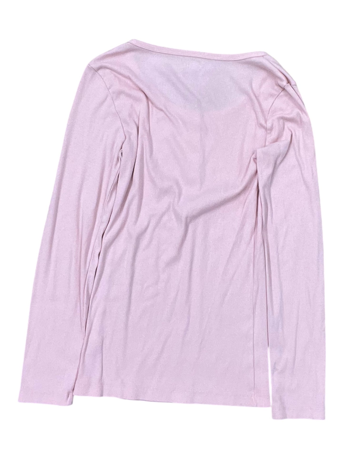 Top Ls Basic By Time And Tru In Pink, Size:S