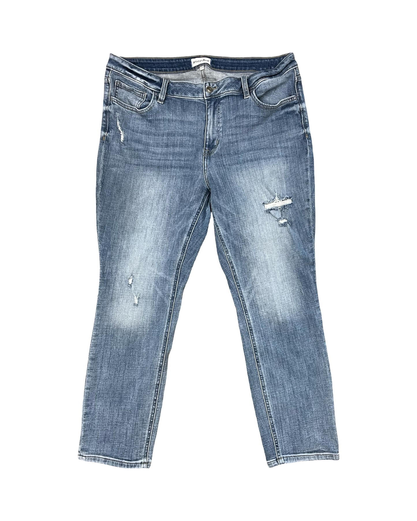 Jeans Straight By Studio Blue In Blue Denim, Size:16