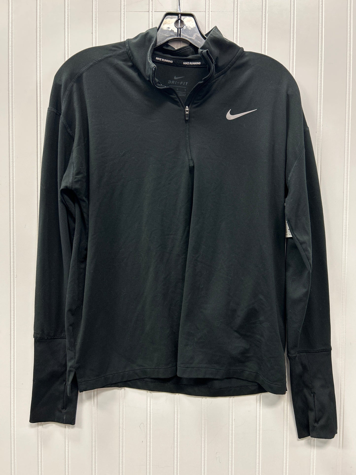 Athletic Top Ls Collar By Nike Apparel In Black, Size:M