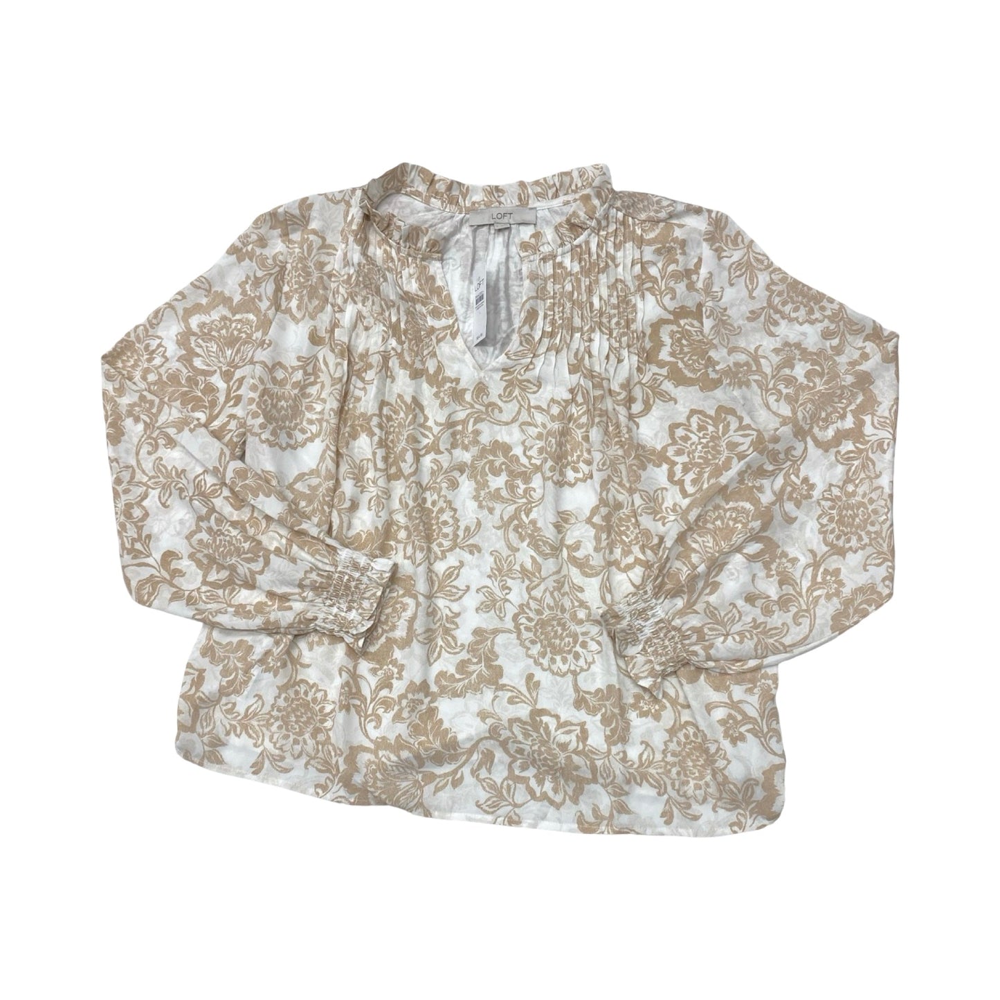 Top Ls By Loft In Floral Print, Size:L