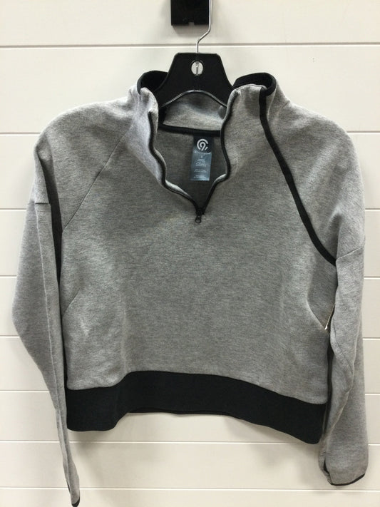 Athletic Top Ls Collar By Champion In Black & Grey, Size:S