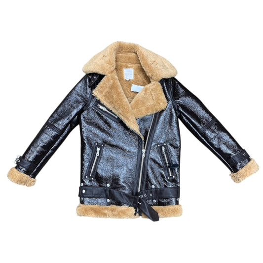 Jacket Faux Fur & Sherpa By Avec Les Filles In Brown, Size:Xs