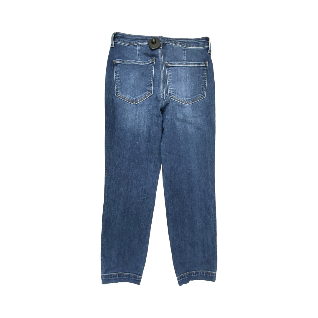 Jeans Straight By Kut In Blue Denim, Size:4