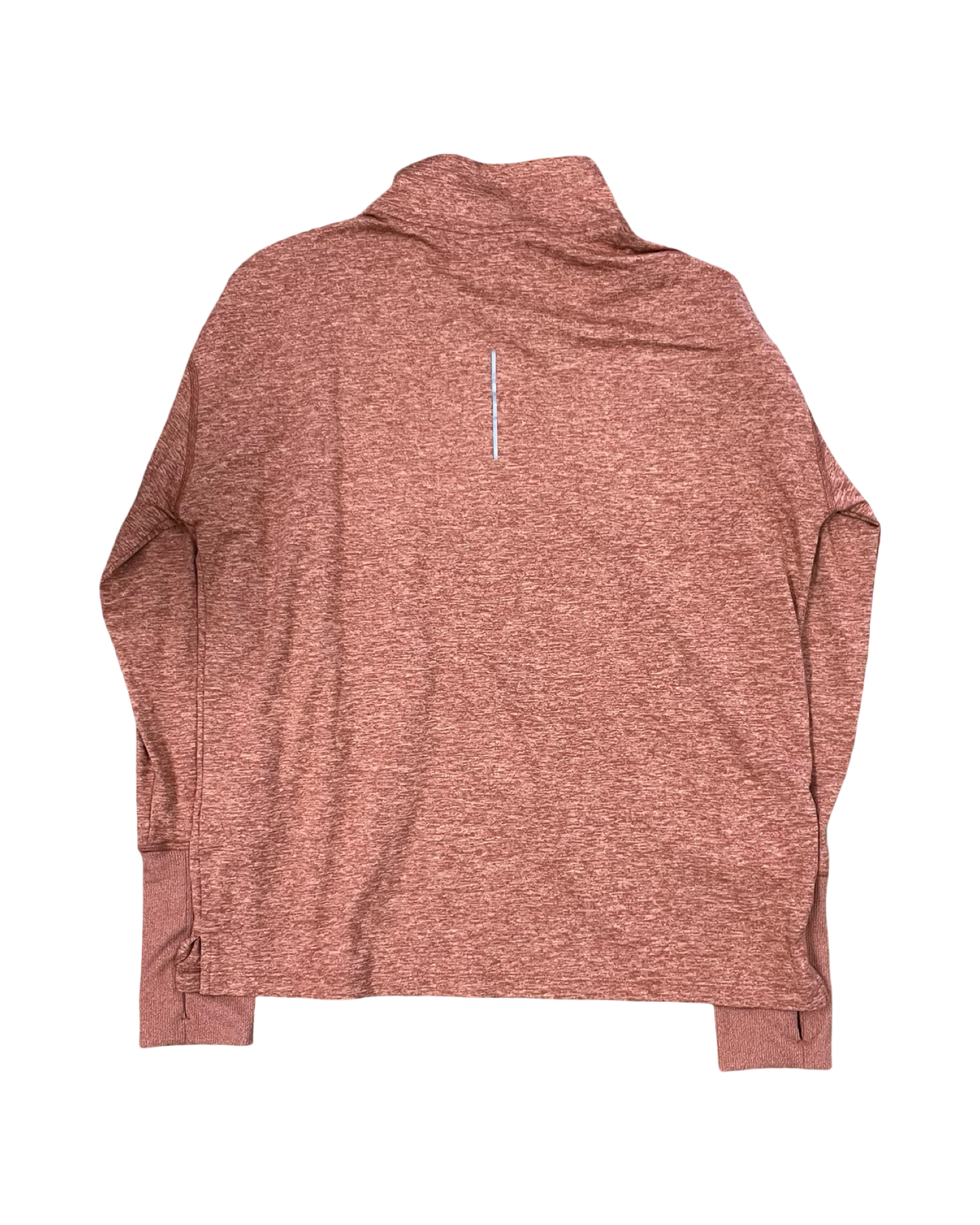 Athletic Top Ls Collar By Nike In Orange, Size:M