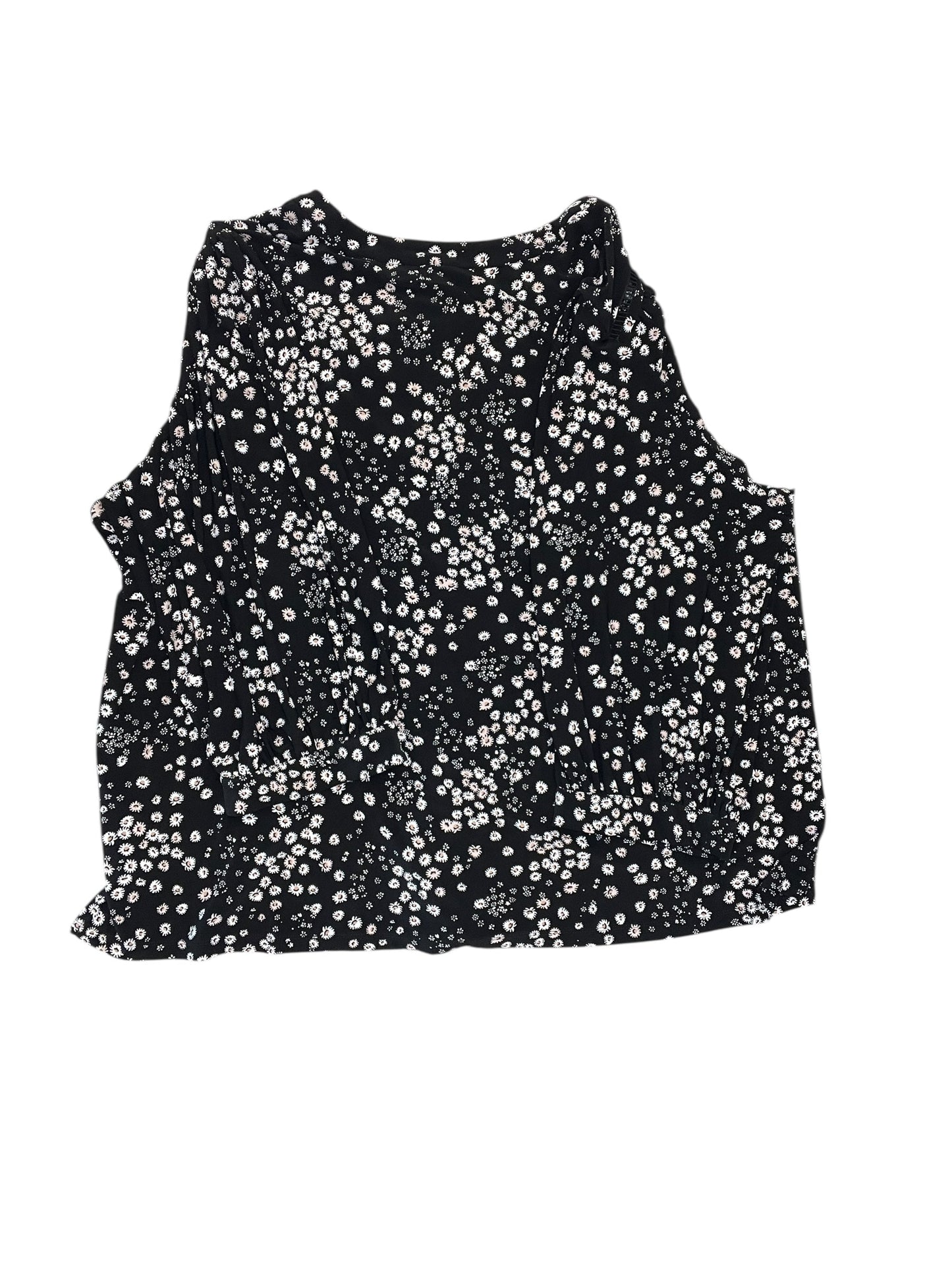 Top 3/4 Sleeve Designer By Karl Lagerfeld In Floral Print, Size:2X