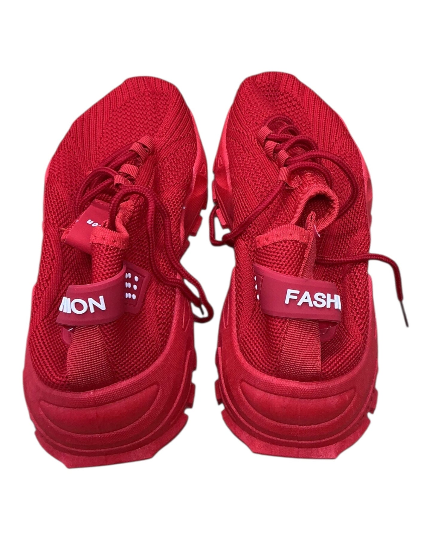 Shoes Sneakers By Clothes Mentor In Red, Size:7.5