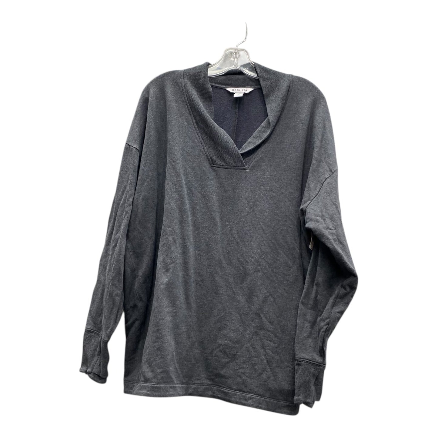 Athletic Top Ls Crewneck By Athleta In Grey, Size:1X