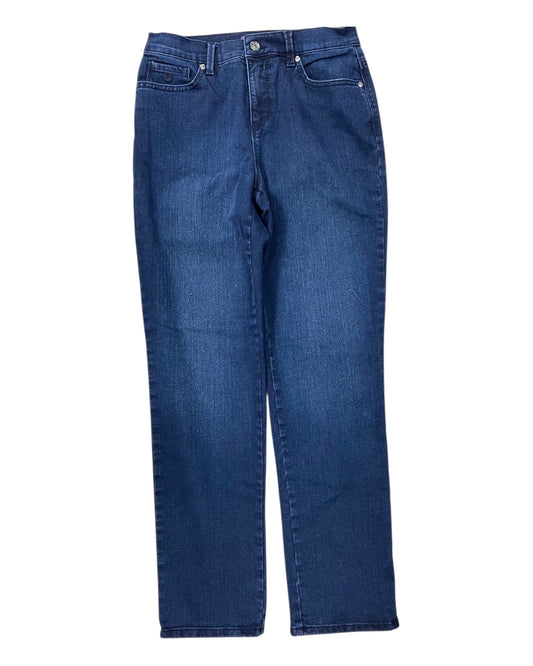Jeans Straight By Gloria Vanderbilt In Blue Denim, Size:4