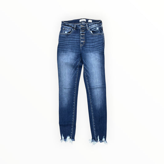 Jeans Skinny By Kancan In Blue Denim, Size:2