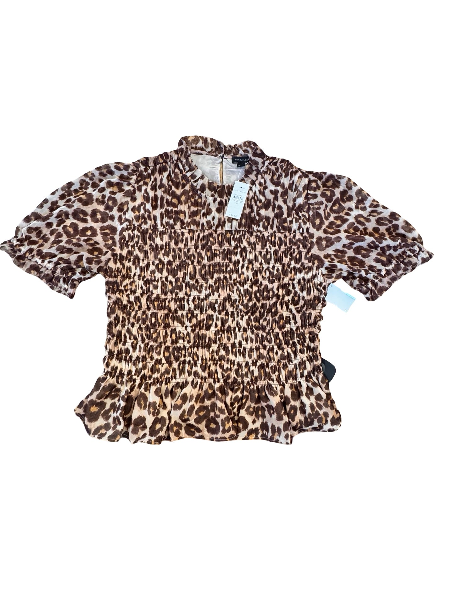 Top Ss By Ann Taylor In Leopard Print, Size:M