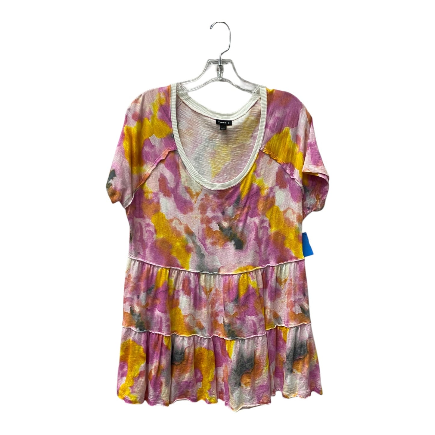 Top Ss By Torrid In Pink & Yellow, Size:1X